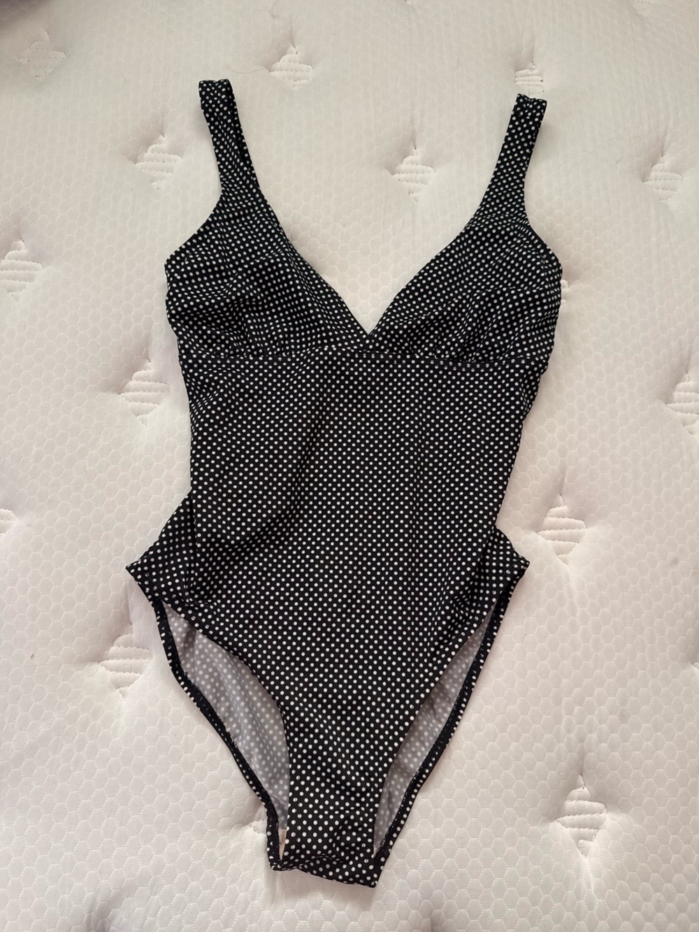 Islander Black and White Polka Dot One-Piece